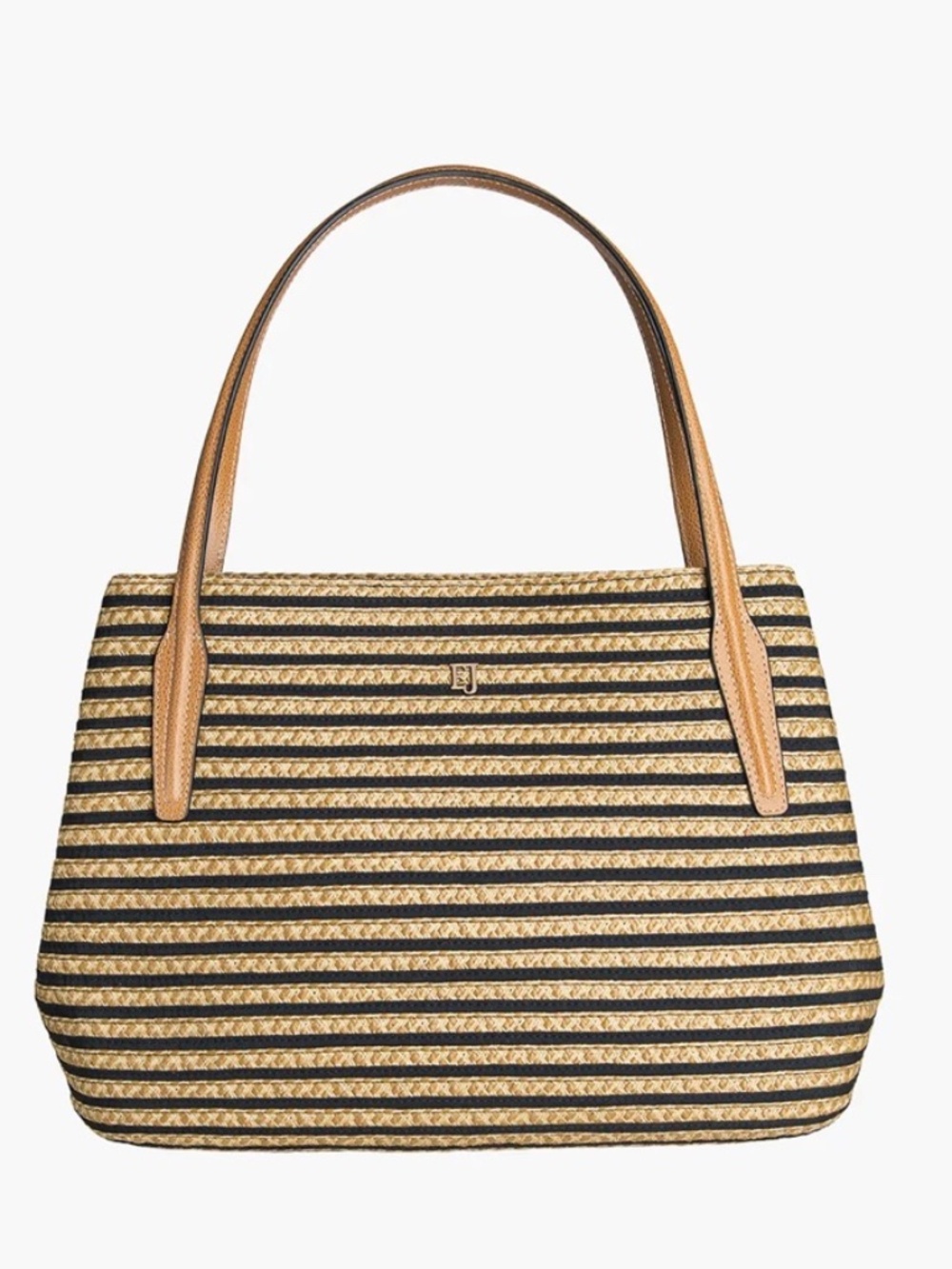 NEW Squishee® Isla Straw Tote Black Mix - Spacious, Lightweight & Stylish